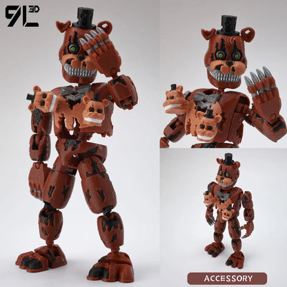 9L3D Printed Horror Game FNAF Freddy Fazbear's Purple Guy Toy Action Figures Anime Model Lucky13 Dummy Titan13 Collectible Model