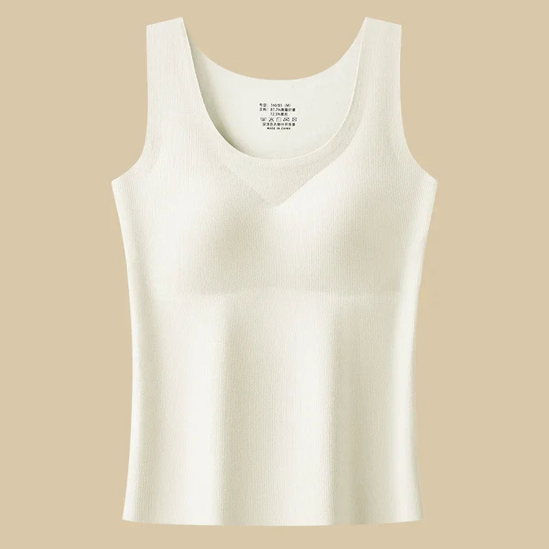 M-2XL For 40-75kg German Velvet Thermal Tank Top Women With Chest Pad Autumn and Winter Thickened Seamless Underwear