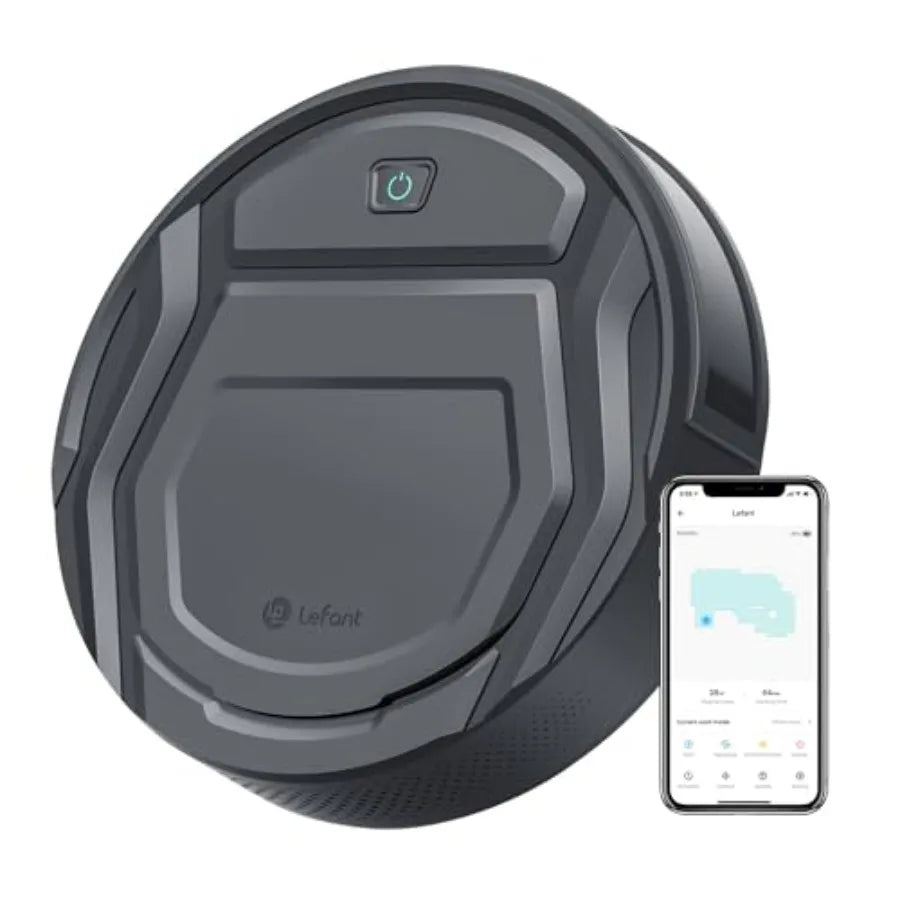Robot Vacuum Cleaner, 120 Mins Runtime, Compact Design, Low Noise, Powerful Suction, Wi-Fi/App/Voice Control, Self-Charging, Sc