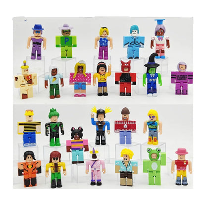 24pcs Roblox Plastic Virtual World Character Action Figures, Box Packed Collectible Desktop Decor Figurine Ornament Toy Gift