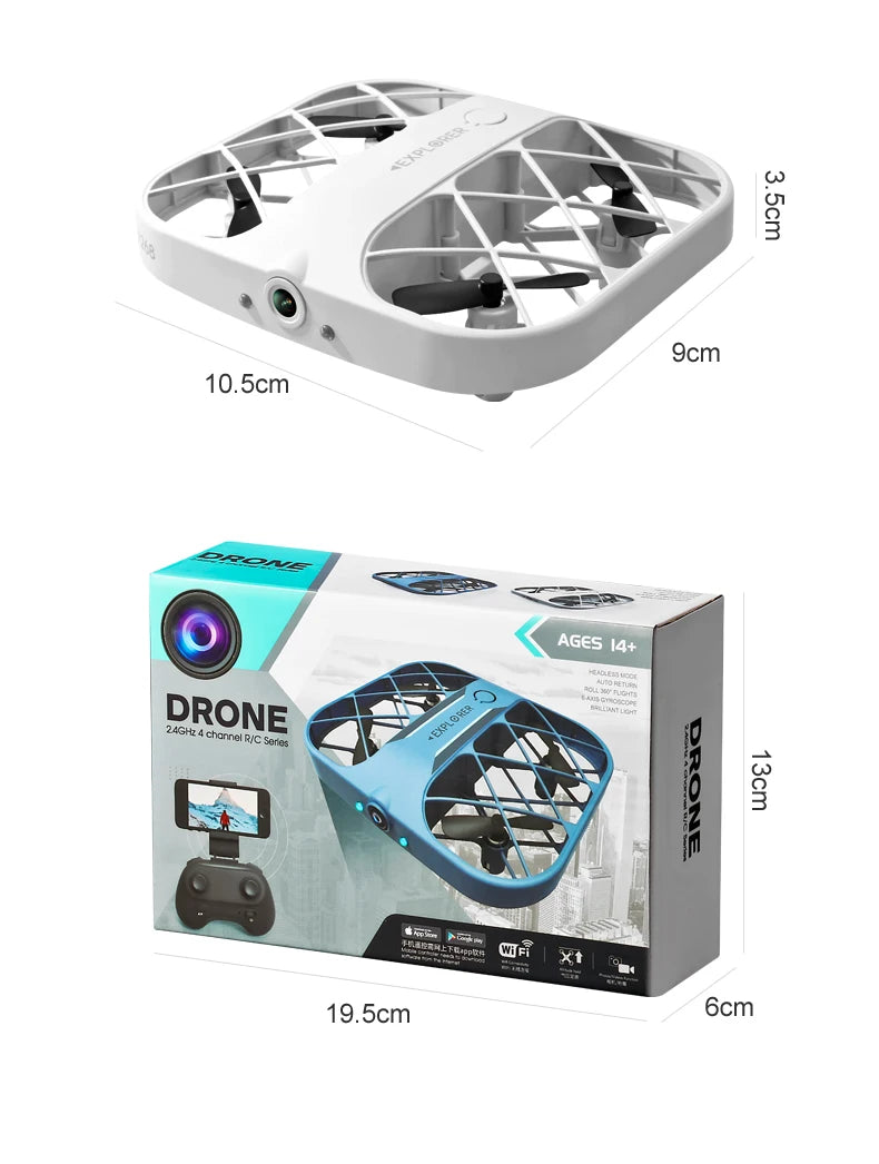 JJRC H107 8k Drone wifi fpv drones with camera hd 4k remote control helicopter Plane Pocket Quadcopter Christmas Gift for boys