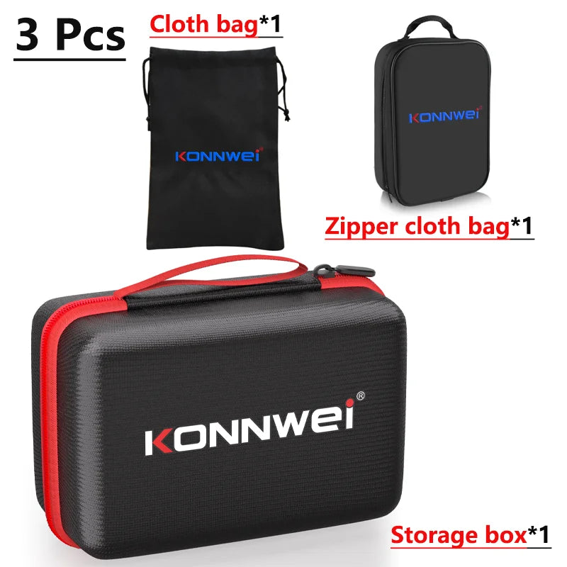 2026 KONNWEI Car Tool Storage Box Handheld OBD Scanner Lightweight Battery Tester Large Capacity Storage Foldable Organiser Box