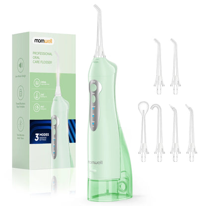 Mornwell Water Flosser Teeth Picks 4 Jets 3 Modes Portable Cordless D52 Water Floss For Teeth Cleaner IPX7 Waterproof Oral Picks
