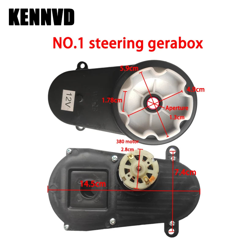 6V 12V 24V RS280 RS380 RS390 Children's Electric Ride on Toy Car Steering Motor Gearbox Direction Turn Motor Gearbox Accessories