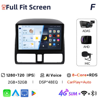 2din Car Radio For Honda CR-V CRV 2001 2002 2003 2004 2005 2006 Automotive Multimedia Video Player Navigation GPS Carplay Radio