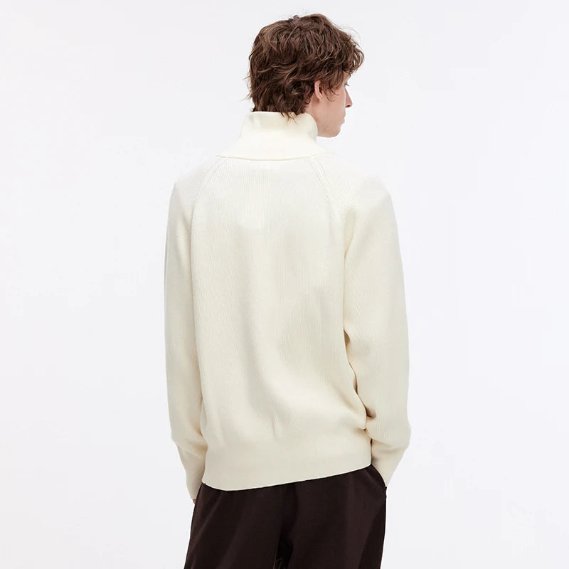 Semir Knit Sweater Men 2025 New Autumn Couple Matching Warm High Neck Pullover Layering Cardigan