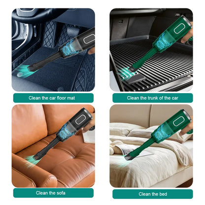 Mini Lightweight Wireless Car Vacuum Cleaner Portable Rechargeable Cleaning Tool Efficient Dust Removal Low Noise Design Practical Gadget For Travel Use Car Care And Daily Household Sanitation Maintenance Cleaning Work