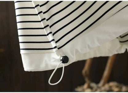 Short-sleeve Women T-shirt Summer 2026 Stylish New Trendy Loose Striped T-shirt ZF2132