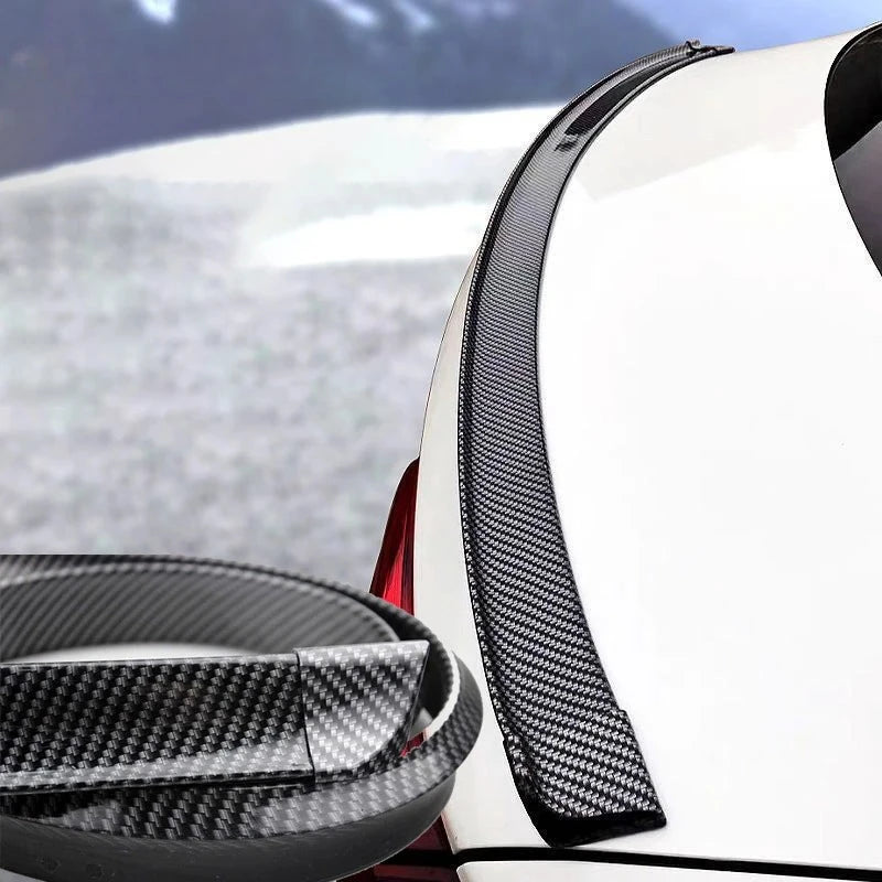 Universal 1.5M Car-Styling 5D Carbon Fiber Car-Styling 5D Fiber Shiny Black Spoilers DIY Refit Spoiler for Car Accessories