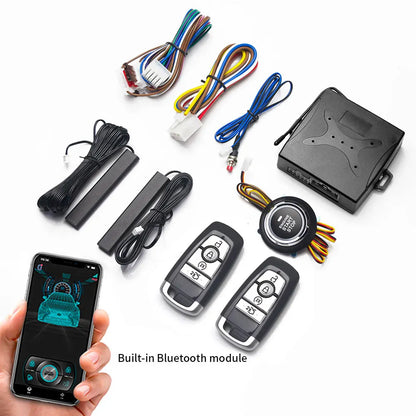 Keyless Ignition System Start Stop Button Mobile Bluetooth App Control PKE Keyless Entry Remote Remote Automatic Start Car Alarm