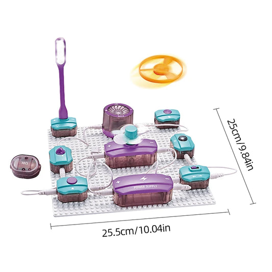 Circuit Building Block Toy Science Experiment Kit Physics Circuit Experiment Toy Birthday or Holiday Gifts for Boys