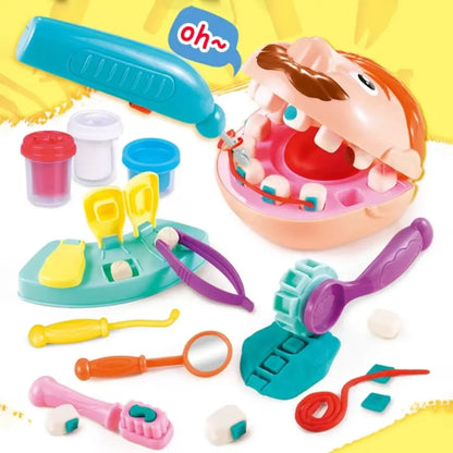 Mud Children Doctor Set Role Play Montessori Doctor Pretend Play Kit Early Learning Exquisite Puzzle Doctor