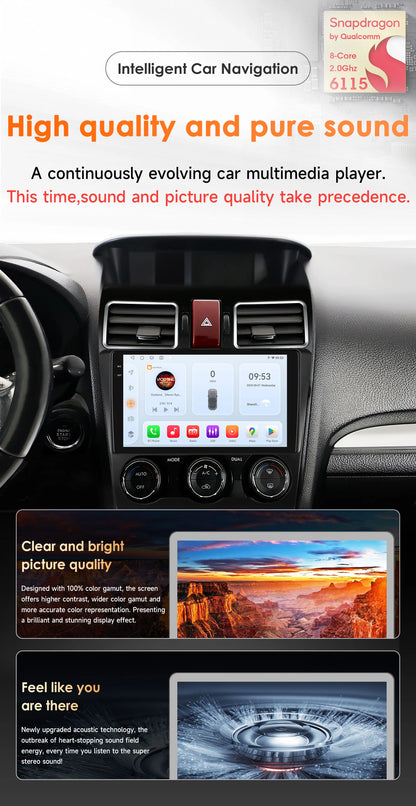 Hizpo Car Intelligent Systems For Subaru Forester WRX and STI XV Crosstrek Impreza 2015 2016 - 2018 Stereo GPS Navi 2din Carplay