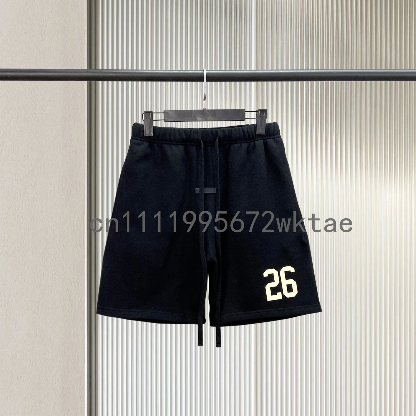 FW26 Double Line Luxury Design Men's Casual Shorts Rubber Number 26 Logo Shorts Designer Brand Couple High Street Loose Shorts