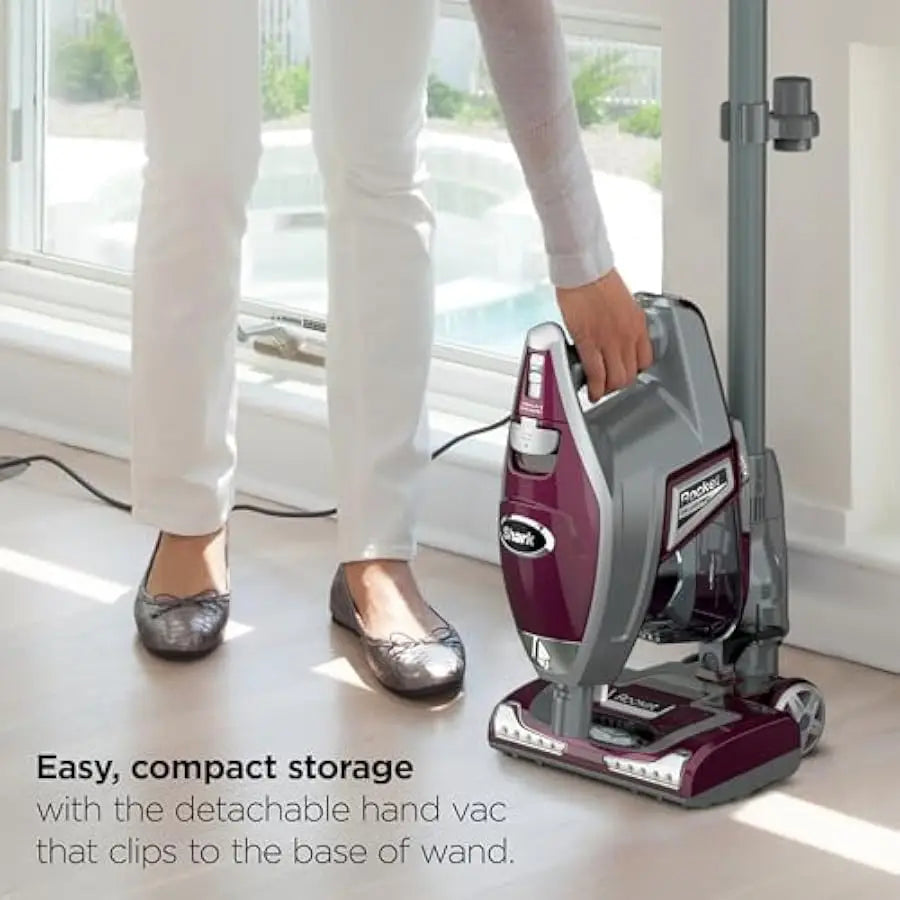 Shark Rocket Pet Plus | Corded Stick Vacuum Cleaner for Carpet, Rugs & Hard Floors | Lightweight Hand Vacuum for Pet Hair | LED