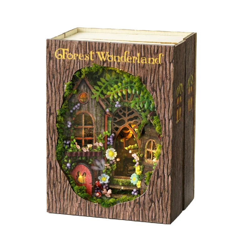 DIY Miniature Wooden Forest Wonderland Doll House 3D Puzzles Small House Assembly Building Model Kit Toys Home Crafts Gifts