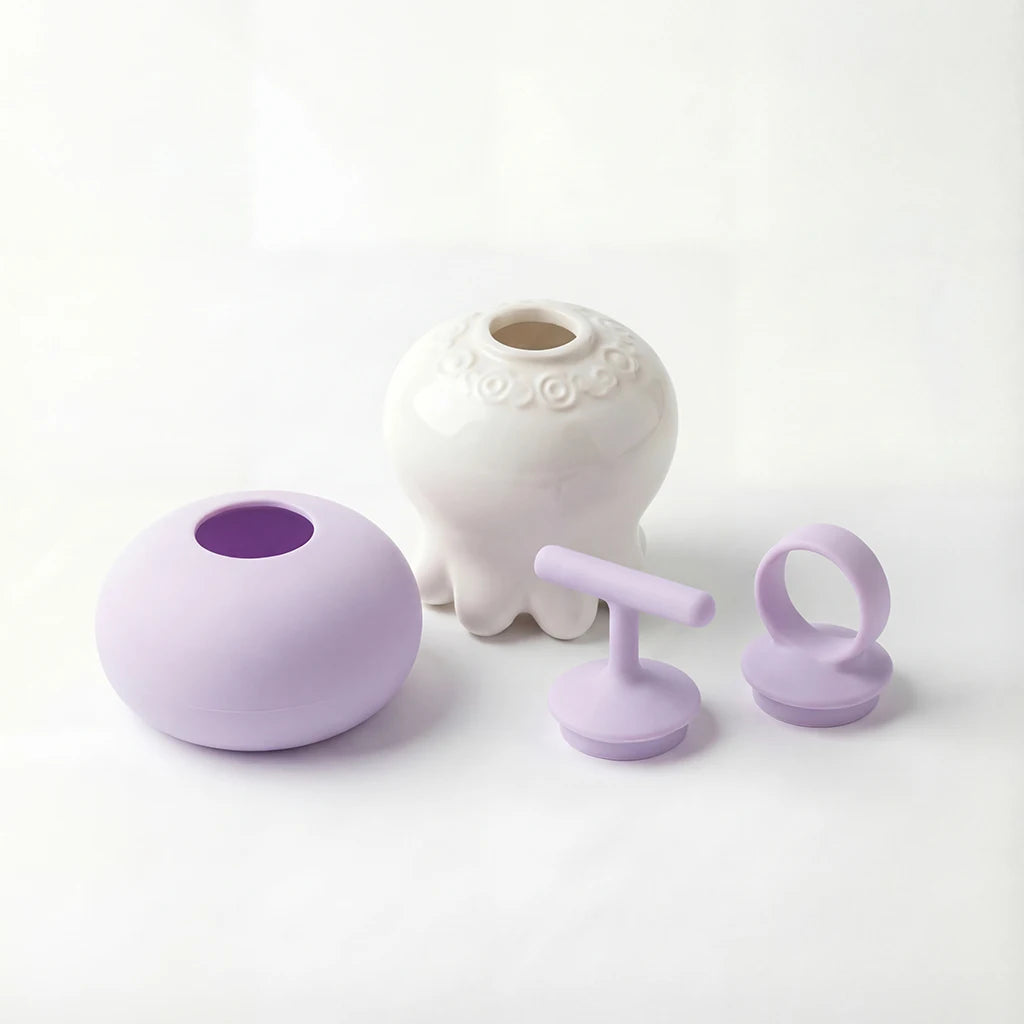 Ceramic Body Massage Tool with 60°C Hot Water Use, Heat Insulated Manual Massager for Neck Shoulder Back