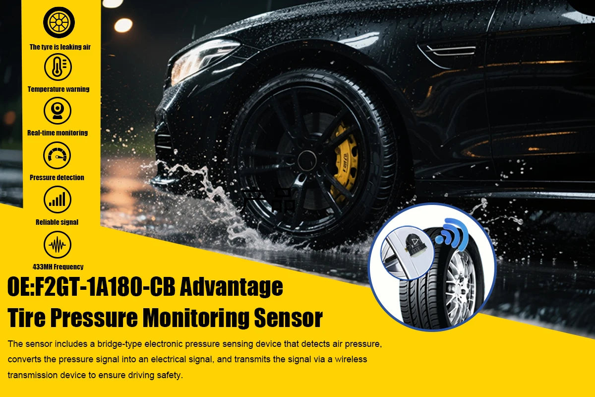 1/4PCS 433MHZ Tire Pressure Monitor System Fit For Ford F-150 Mustang Edge Lincoln Replacement For F2GT-1A180-CB F2GT1A180CB