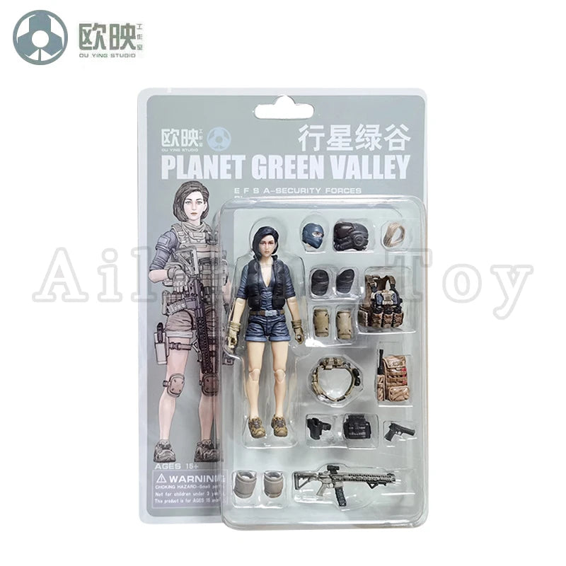 Ou Ying Studio 1/18 Planet Green Valley PGV 3.75inch Action Figure Girls War EFSA Female Figures Anime Model