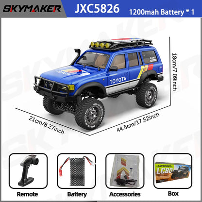 JXC LC80 4WD Brushed RC car  2.4GHz RTR 1/12 Electric Remote Control Electric Off-Road Climbing Car Model Cars Toys Gift
