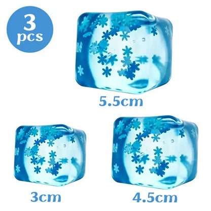 Squishy Toy Snowflake Ice Cubes Slow Rising Rebound Sensory Fidget Toy Soft  Touch Ice Cubes Stress Relief Squeeze Toy Xmas Gift