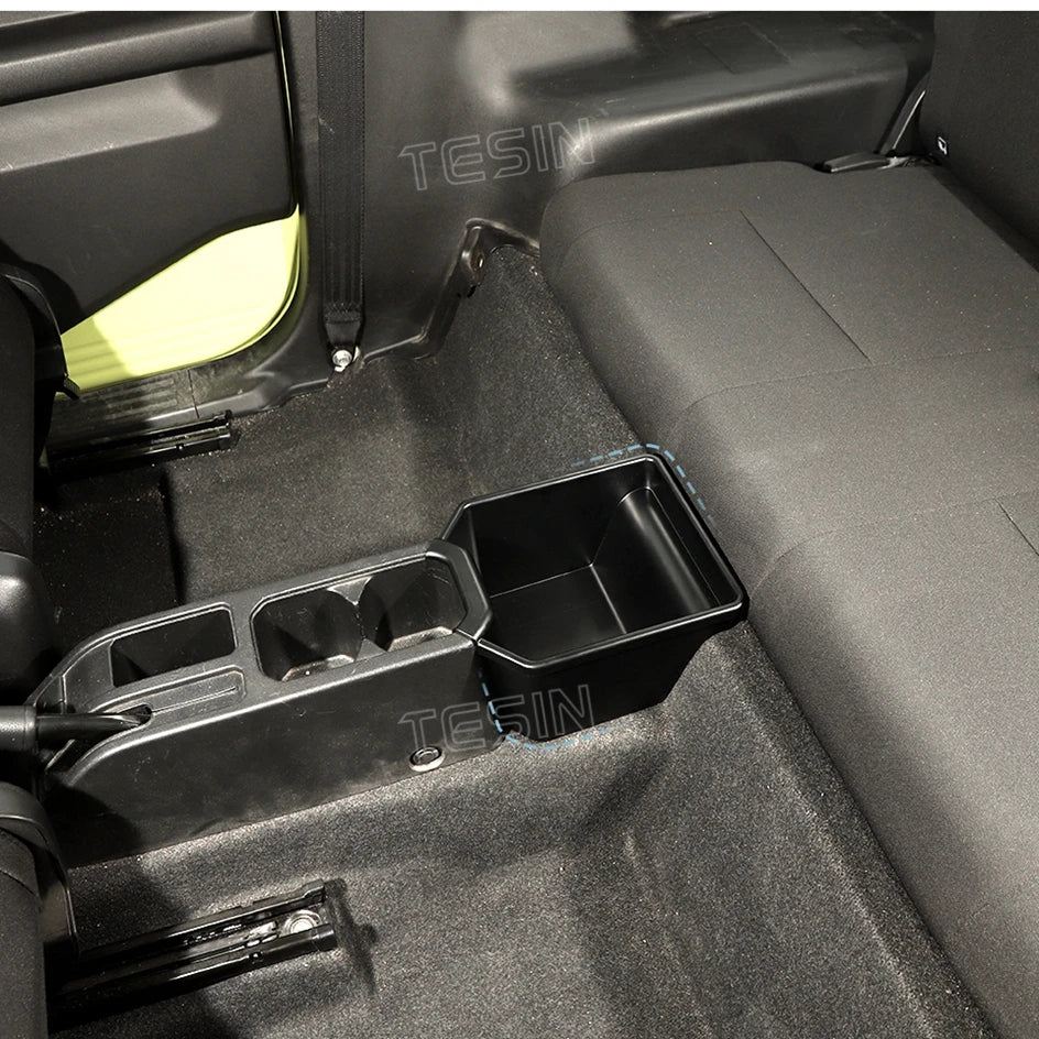 TESIN Car Rear Center Storage Box Organizer for Suzuki Jimny JB74 2/4 Door 2019 2020 2021 2022 2023 2024 Up Interior Accessories