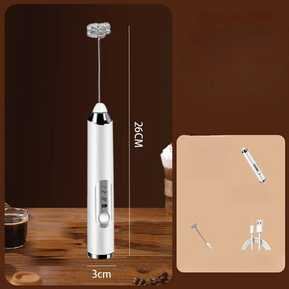 Electric Milk Frother Handheld Whisks Mini Wireless USB Rechargeable Powerful Convenience Coffee Milk Whipping Kitchen
