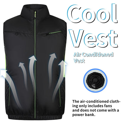 Smart Cooling Air-Conditioned Workwear with Three Adjustable Fan Speeds, Suitable for High-Temperature Outdoor Environments