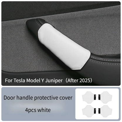 For Tesla Model Y Juniper 2025 White Interior Accessories Center Control Armrest Box Organizer Storage Box Cup Holder New Model3