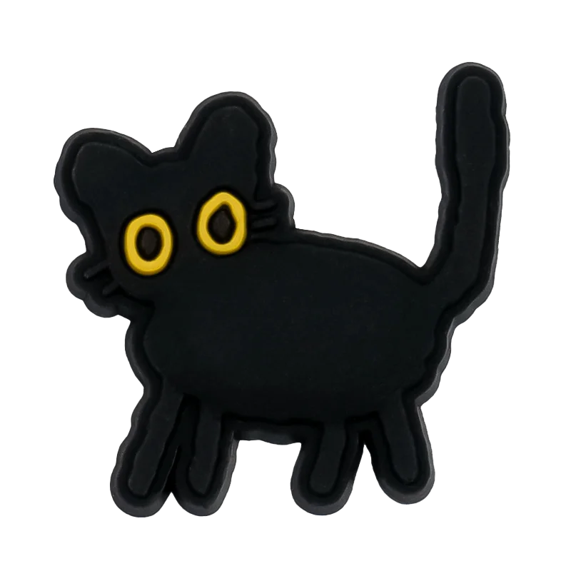 1/50/100pcs Cat Shoe Charms Sphinx Orange Cat Pins for Shoe Accessories Cute Decorations for Kids Women Clog Buckle Ornament