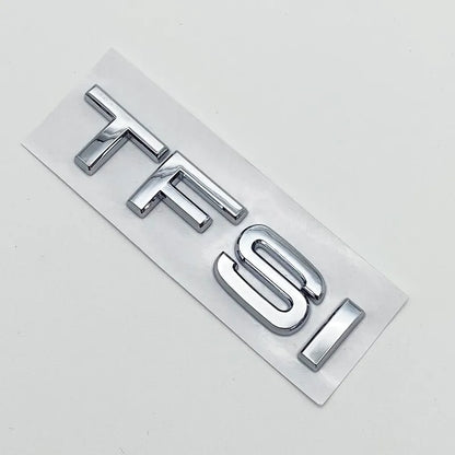 3D Chrome Glossy Black ABS TDI TFSI Car Rear Emblem Sticker for Audi A1 A3 A4 A5 A6 A6L A7 A8 S3 S6 Q3 Q5 Q7 TT S RS