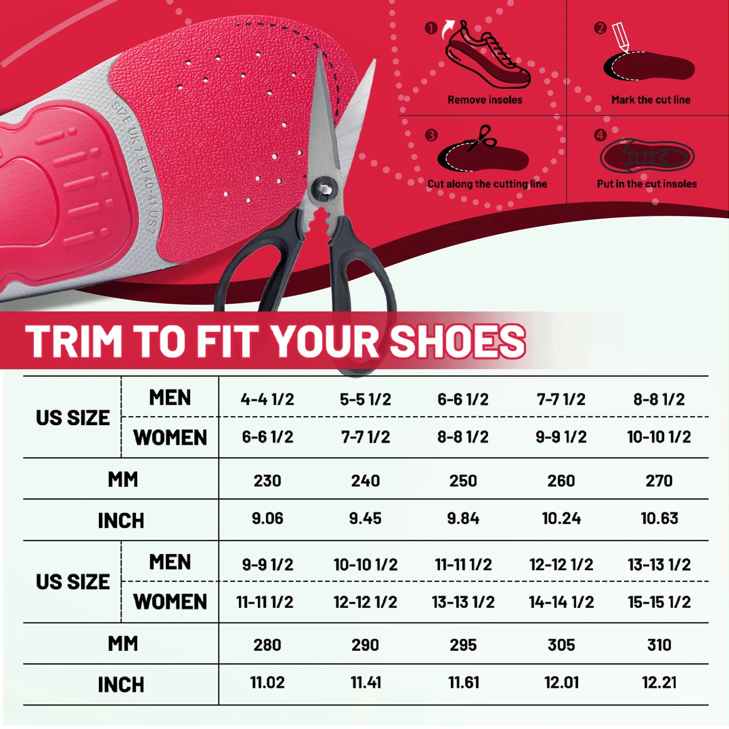 Plantar Fasciitis Relief Orthopedic Sport Insole Flat Foot High Arch Support Men Women Work Orthotic Insert Shoe Sneaker Sole