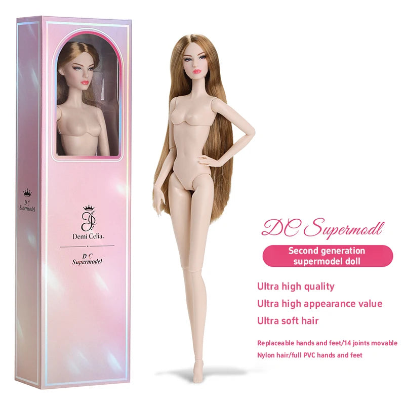 32cm Supermodel Figure Doll Multi-skin Tone Art Model With Straight/curly Hair Display Collectible Doll For Gifting & Collection