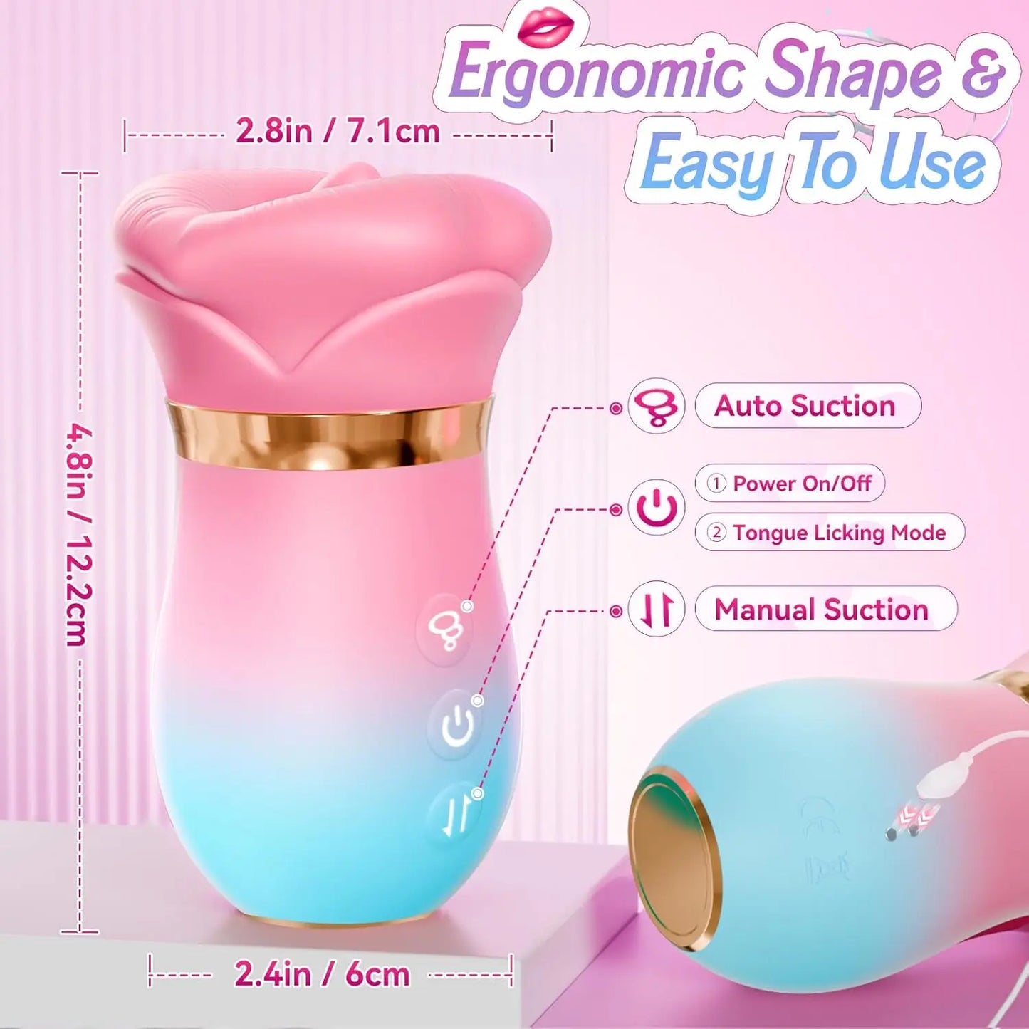 Sucking Vibrator Tongue Licking Sucker Female Oral Clitoris Nipple Stimulator APP Control Vibrating Vacuum Sex Toys for Couples