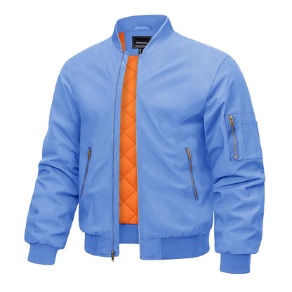 MAGCOMSEN Bomber Jacket Men Warm Zip Up Winter Padded Coat Casual Baseball Jackets Pilot Windbreaker Varsity Jackets