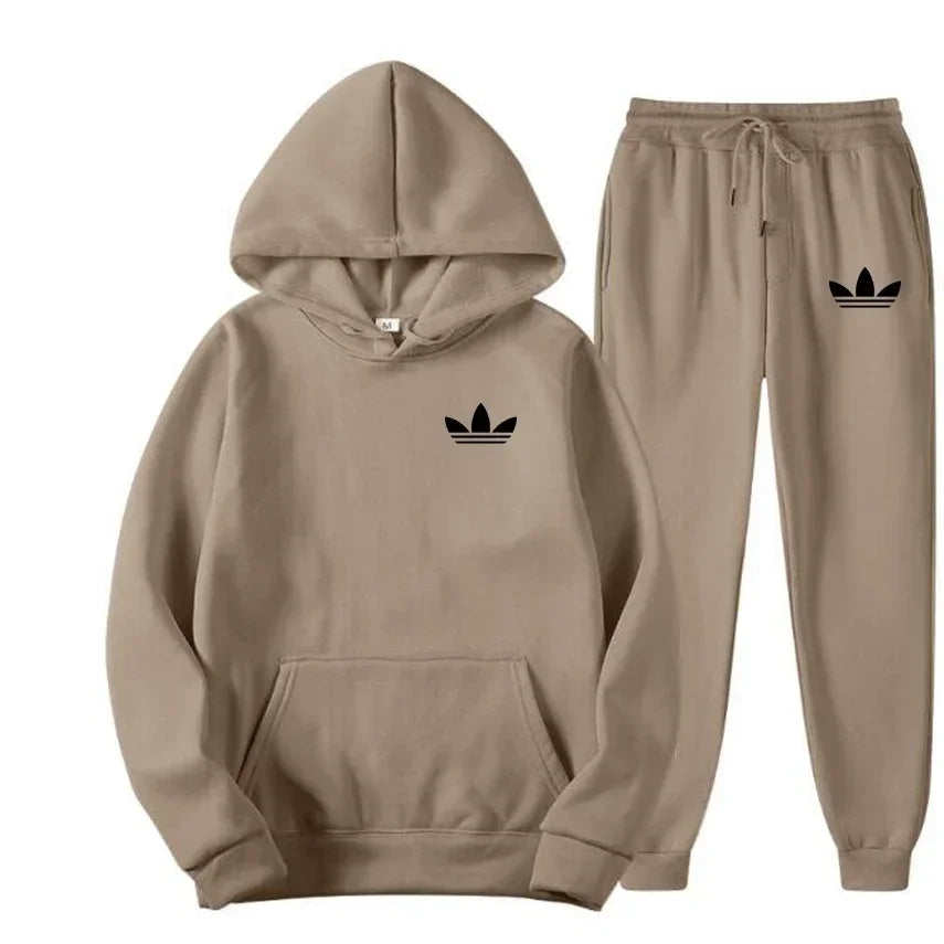 2025 New Men's Fashion Casual Tracksuits Outdoor Jogging Hooded Sets Sports Luxury Hoodie + Pants Suit Clothing