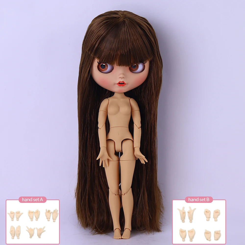 ICY DBS Blyth 1/6 BJD30cm Brown Hair Open End Doll, please refer to the doll options selection, suitable for gift giving