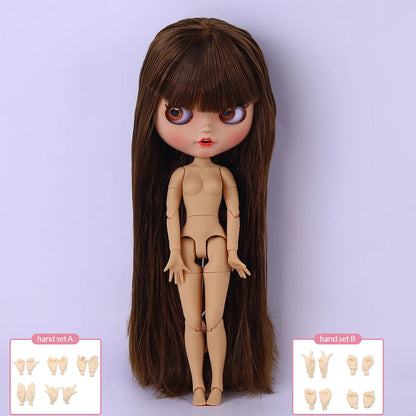 ICY DBS Blyth 1/6 BJD30cm Brown Hair Open End Doll, please refer to the doll options selection, suitable for gift giving