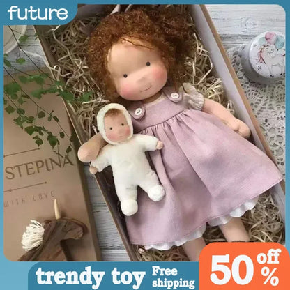 30cm New Waldorf Handmade Cotton Stuffed Plush Doll Kawaii Anime Collection Model Room Decoration Festival Gift Adults Toys