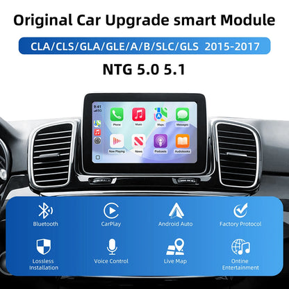 Wireless CarPlay Android Auto Decoder Box CarPlay Interface For Mercedes Benz GLE GLS CLS NTG 5.0 5.1 COMAND System 2014-2017