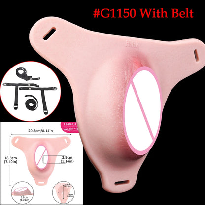 SXXY Super Lifelike Vagina Chastity Cage Penis Hiding Insertable Toy Flexible Silicone Cock Cage Adult Intimate Pleasure Product