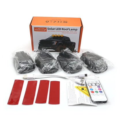 4/5pcs Wireless Mouse Warning Roof Light with Flashing Modes, Remote Control Multifunctional Roof Decoration Light for Cars SUV