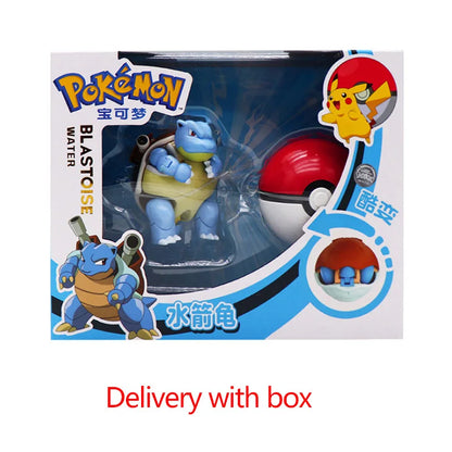 Pokemon Figure ball transform Action Gyarados Charizard Venusaur Blastoise Mewtwo Pikachu Mew Snorlax Poke ball Pokeball gift