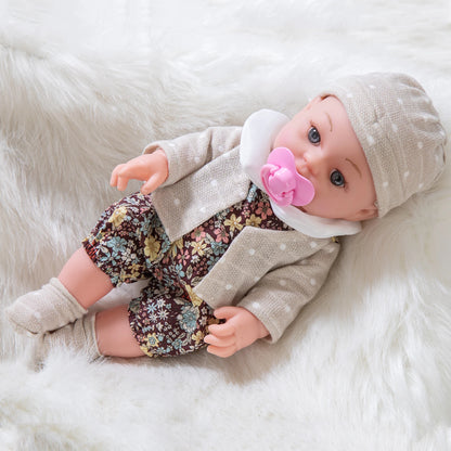 30cm Reborn Doll Can Be Washed, Soft 12inch Baby Doll Limb Movable and Clothes Detachable, Children's Toy Gift