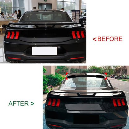 For Ford Mustang MK7 2024 2025 Car Rear Trunk Roof Spoiler Decoration Tail Middle Wing Spoiler Trim Tailgate Lid Body Kits