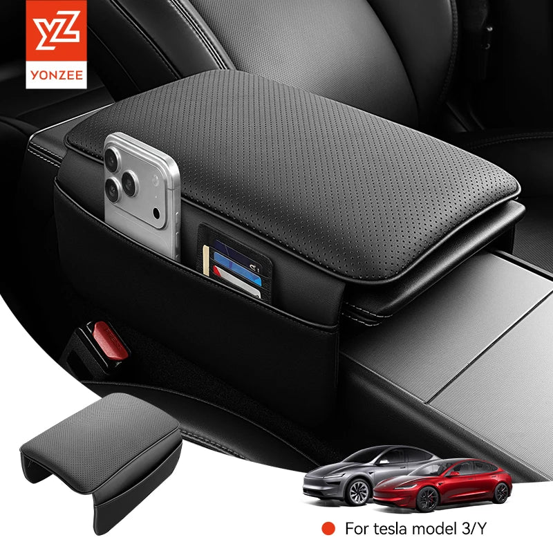 YZ For Tesla Model 3 Y YL Juniper Highland Armrest Pad Soft Case Center Console Box Cover Aanti-scratch 2026 Accessories