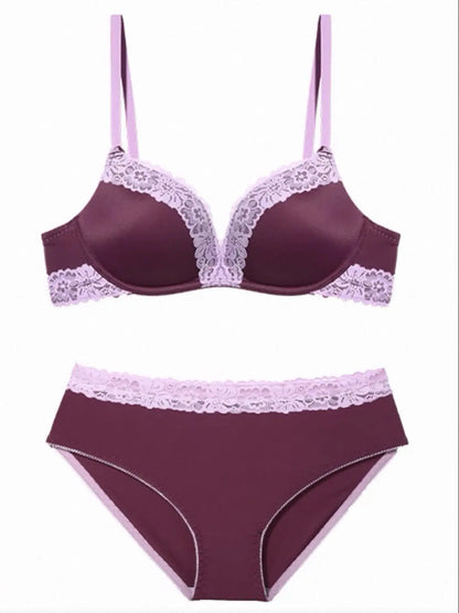 Ladies Comfort Gathering Wireless Bra A To C Cups, Soft Lace Alluring Style, Natural Bust Enhancement for Petite Figures, S-XL