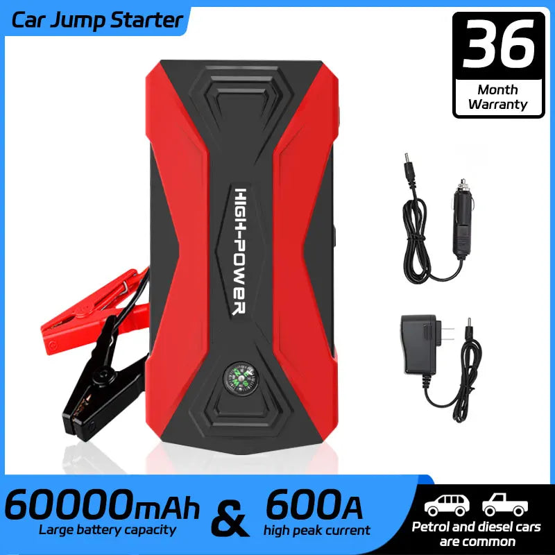 3000A Peak 29800mAh 12V Car Jump Starter Portable Power Bank with Smart Charger Auto Battery Booster for All Gas Diesel Vehicl.