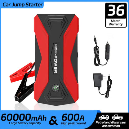 3000A Peak 29800mAh 12V Car Jump Starter Portable Power Bank with Smart Charger Auto Battery Booster for All Gas Diesel Vehicl.