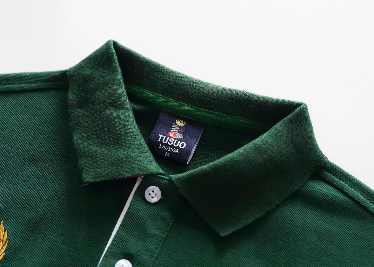 Men's High-Quality Cotton Polo Shirt ITALY GREEN Cotton Embroidered 'MILAN' Symbol Leisure Sport New Year's Gift for Men